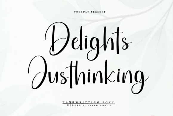 Delights Justhinking: A Handwritten Font for Crafters