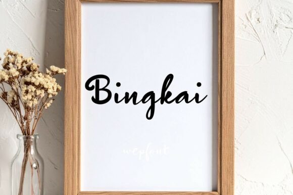 Elevate Your Editorial Design with Bingkai, the Graceful Script Font
