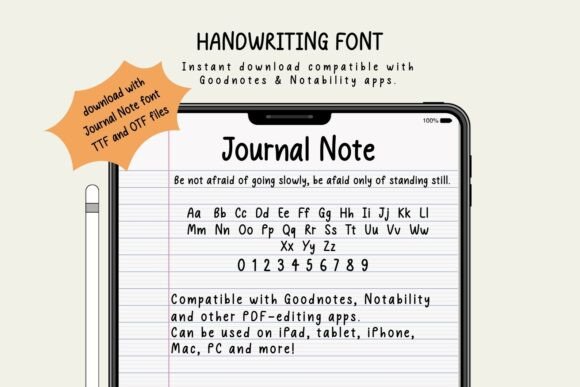 Journal Note: A Handwritten Font for Creative Branding