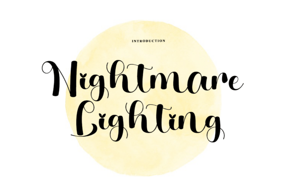 Nightmare Lighting: A Graceful Script Font for Editorial Design
