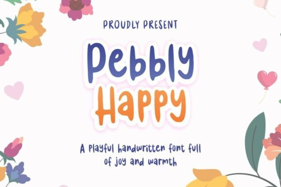 Pebbly Happy: A Playful Font for Joyful Craft Projects