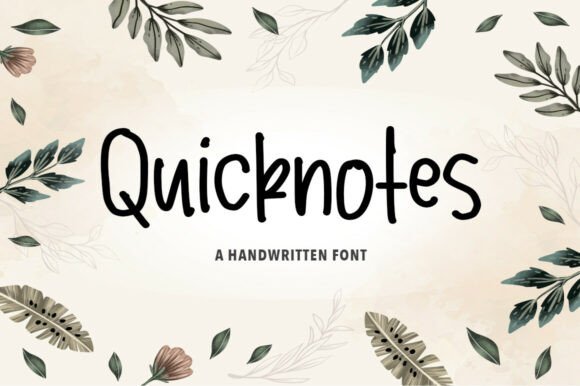 Quicknotes: A Bold and Expressive Script Font for Marketers