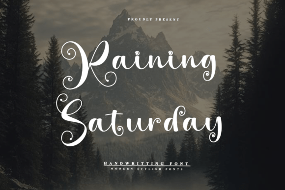 Raining Saturday: A Graceful Script Font for Editorial Design