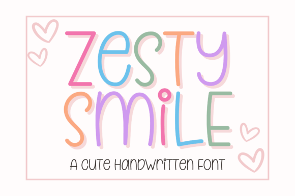 Zesty Smile: A Charming Handwritten Font for Editorial Design